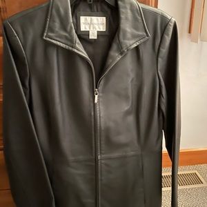 Leather coat black